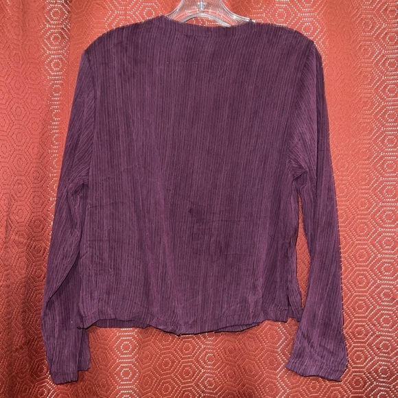 Eileen Fisher Burgundy Blouse Small - Picture 2 of 7